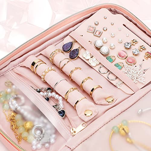 Travel Jewelry Case Organizer for Necklace & Earrings