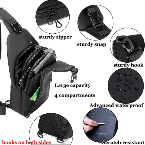 Waterproof Sling Bags Mens Anti