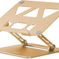 Adjustable Laptop Stand for Desk,Portable Laptop Stand Holder and Riser,Foldable Aluminum Notebook Computer Stands for MacBook Air Pro HP Lenovo Dell Samsung Chromebook, 10-15.6 inch, Gold