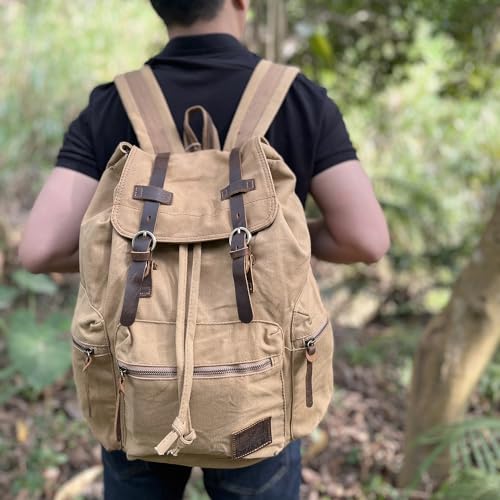 High Capacity Canvas Vintage Backpack