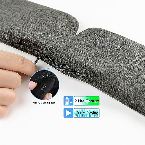 Headphone Cotton Headband Bluetooth 5.2 HD Stereo Noise Reduction Eye Contour Built