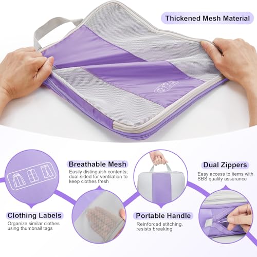 10 Set Compression Packing Cubes for Travel Essentials (10 Count)
