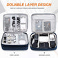 Electronic Bag Travel Cable Accessories Bag Waterproof Double Layer Electronics Organizer Portable Storage Case for Cable