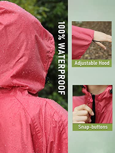 Unisex Rain Poncho Hooded Waterproof Raincoat for Adults Women