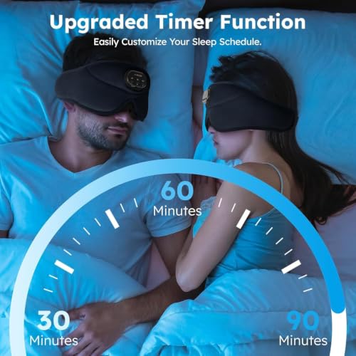 White Noise Bluetooth 5.4 Sleep Eye Mask with Timer