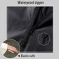 Adult Rain Poncho Waterproof Hooded Zipper Raincoat with Pockets