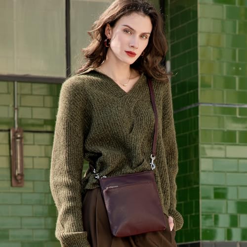 Genuine Leather Small Crossbody Bags for Women Travel Leather Purse