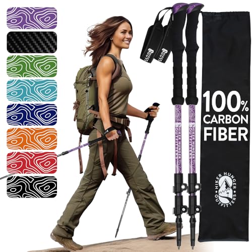 100% Carbon Fiber Trekking Poles by USA Brand
