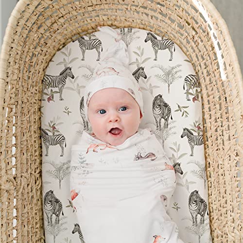 Stretch Fitted Bassinet Sheet Set BROLEX 2 Pack Cradle Sheets for Bassinet Pad (2 Count)