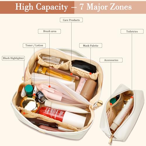 Initial Makeup Bag Personalized Gift for Women Teen Girls