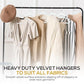 Premium Velvet Hangers 50 Pack Ultra Thin Non Slip Adult Felt Space Saving Slim Suit Hanger for Closet Heavy Duty Coat Pants Jackets Dress Hangers 360° Swivel Hook Hold Upto 10 lbs White (50 Count)