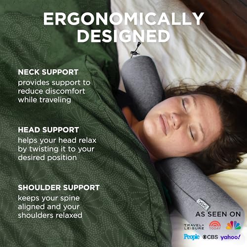 Twist Memory Foam Travel Pillow for Airplanes