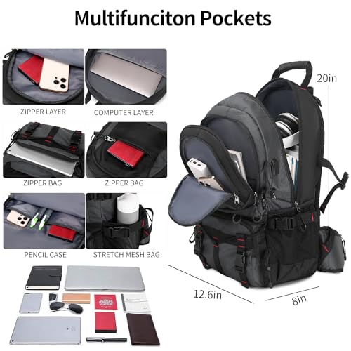 Nerlion 40L Hiking Backpack Travel Backpack for Men Women Camping Waterproof Outdoor Hiking Daypack Lightweight Backpack