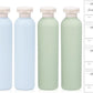 8.8 oz Plastic Travel Shampoo Bottles, Refillable Flip Cap Squeeze Bottles for Toiletries, Large Leakage-proof Travel Shampoo and Conditioner Container (Blue and Green)