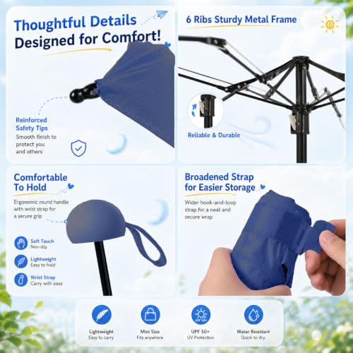 Mini Travel Umbrella with UV Sun Protection