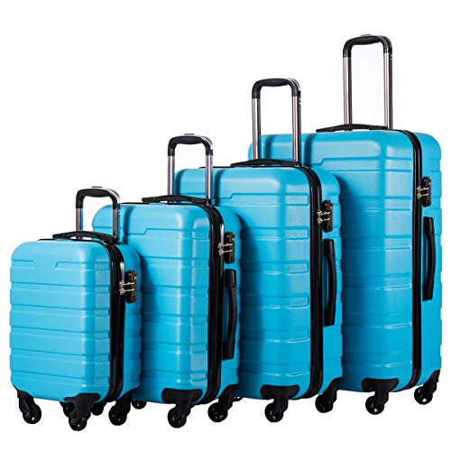 Luggage Set Lightweight Durable Hardshell (4 Count)
