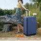 28 Inch Top Opening Checked Luggage with Cup Holder and USB Ports