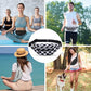Large Checkered Fanny Pack Crossbody Belt Bag for Shopping Traveling
