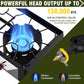 150000 BTU Dual Burner Camping Stove Portable Propane Wind Guard