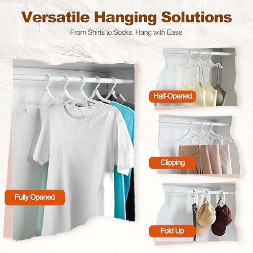 White Travel Hangers with Clips (20 Count)