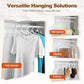 White Travel Hangers with Clips (10 Count)
