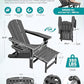 Folding Adjustable Adirondack Chairs with Footrest Set of 2 (2 Count)