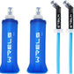 Folding Soft Flask Portable Collapsible Running Lightweight Water Bottle for Outdoor Sports,Travel with Mouthpeice Cover