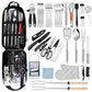 35 Piece Camping Kitchen Utensil Set with Carry Bag and Grilling Tools (35 Count)