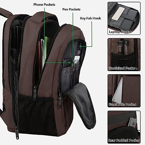Brown 17.3 Inch Laptop Backpack