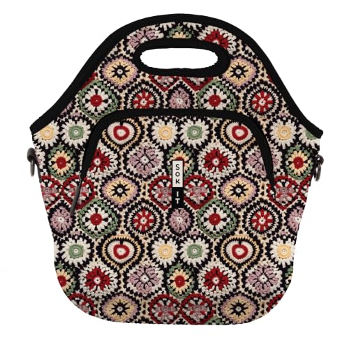 LunchTote Zippered Bag Insulated Neoprene Caddy (Close Knit / X-Large 6.5 Quart Lunch Tote)
