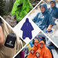 Hooded Rain Poncho Waterproof Raincoat Jacket for Men Women Adults