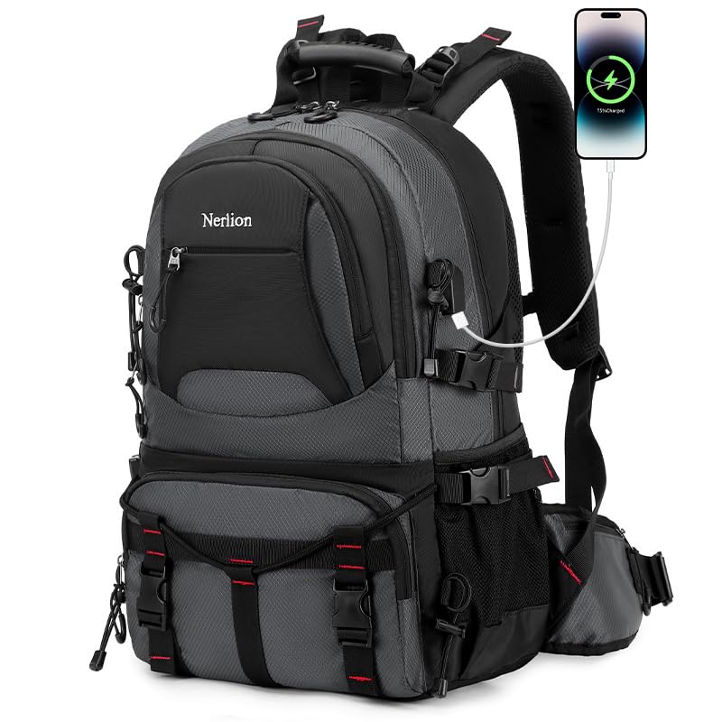 Nerlion 40L Hiking Backpack Travel Backpack for Men Women Camping Waterproof Outdoor Hiking Daypack Lightweight Backpack