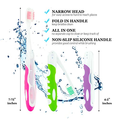 Portable Folding Toothbrush Kit (6 Count)