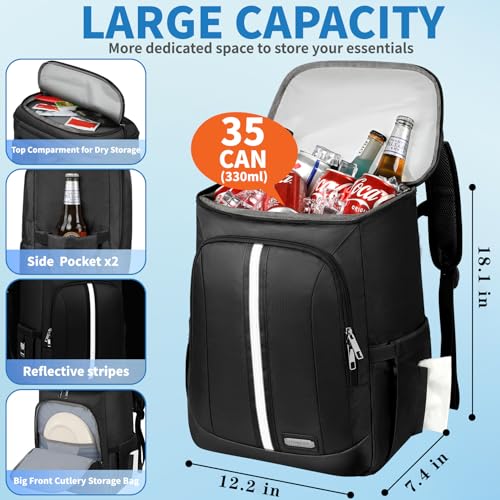 Cooler Backpack for Women Men (35 Count)