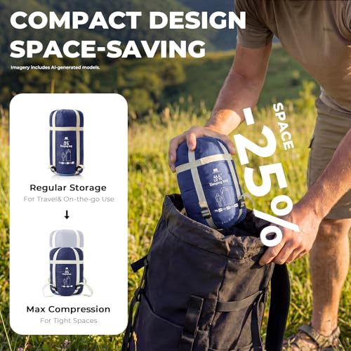 Lightweight Warm Weather Sleeping Bag for Adults