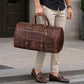 28" Large leather Travel Bag Duffel bag Gym sports flight cabin bag Leather Holdall Overnight Weekend Large luggage bag