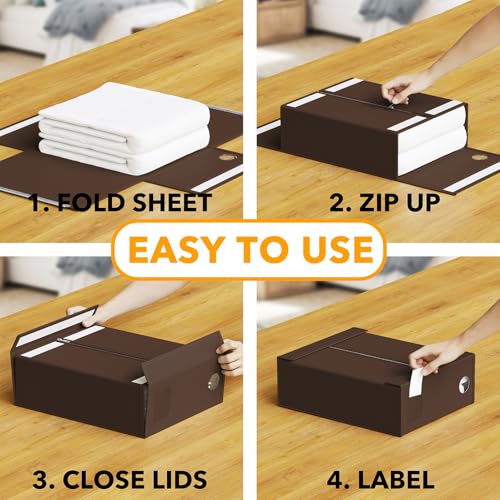 3 Pack Bed Sheet Organizers and Storage (3 Count)