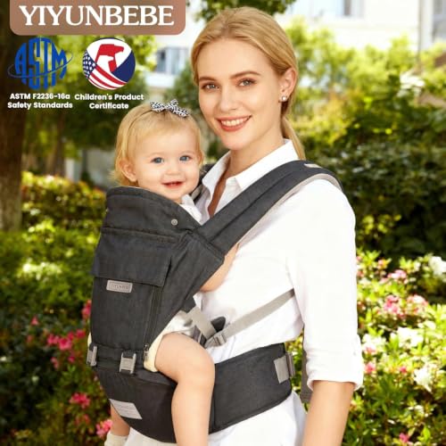 Baby Carrier Newborn to Toddler Baby Carriers with Seat Infant Baby Holder Backpack Baby Carriers Front and Back for Carrying and Hiking
