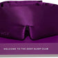 DROWSY Silk Sleep Mask. Face-Hugging, Padded Silk Cocoon for Luxury Sleep in Total Darkness. (Purple Martini)