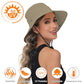 Sun Hats for Women Bucket Hat UV Protection Fishing Hat Wide Brim Safari Hats 2 in 1 Zip