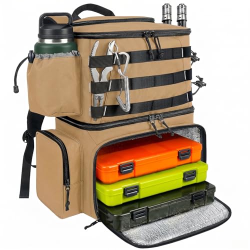 Large Fishing Backpack Cooler with Rod Holders