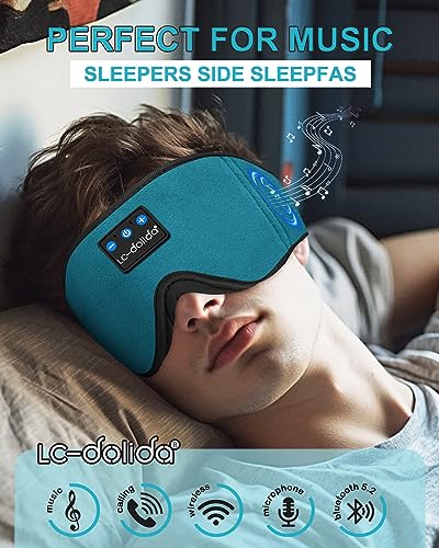 Sleep Mask with Bluetooth Headphones
