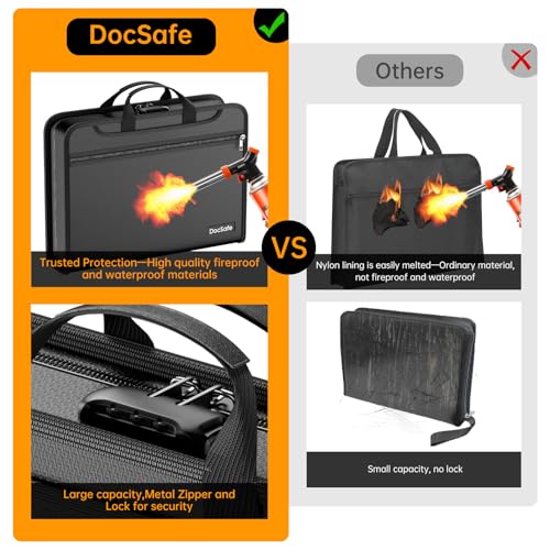 Accordion File Organizer Bag with Lock