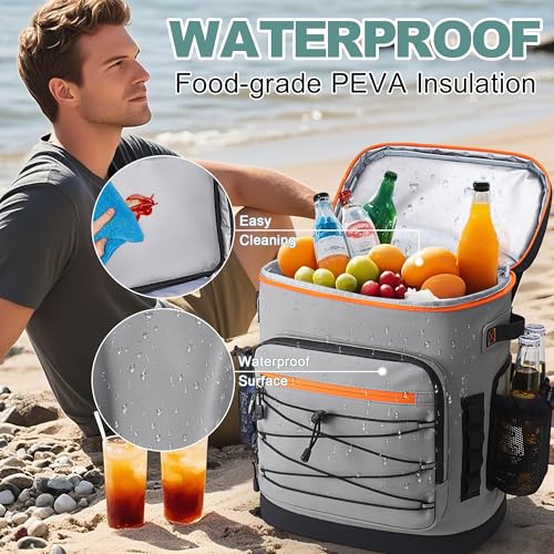 Large 52 Can Insulated Waterproof Leakproof Cooler Backpack (52 Count)