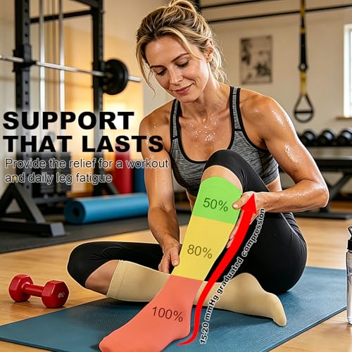 2 Pairs Zipper Compression Socks for Women & Men