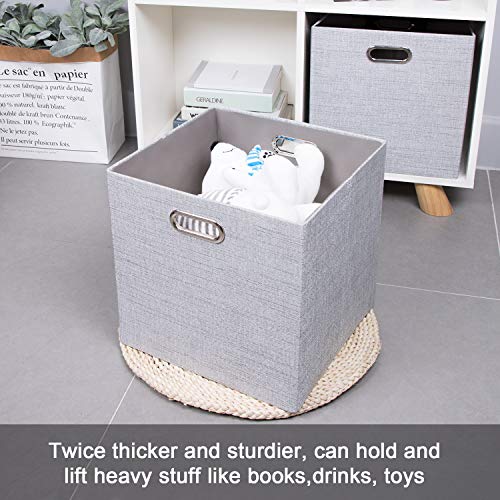 Thicker Fabric Storage Cubes 13 inch Collapsible Storage Bins for Organization