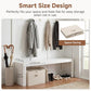 2-Pack 32-Pair Shoe Organizer Bins, Khaki and Beige Stripes (2 Count)