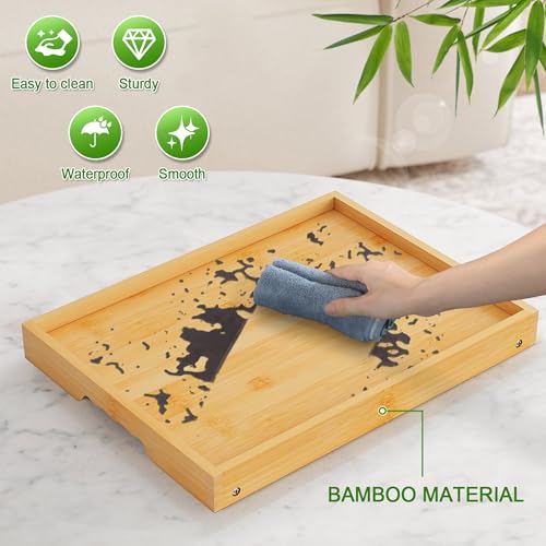 Bamboo Bed Tray Tables with Folding Legs (2 Count)