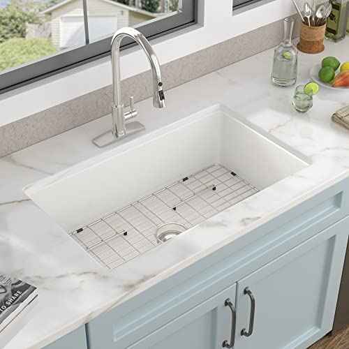 32 White Undermount Sink