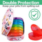 Weekly Travel Pill Organizer 2 Times a Day AM PM Rainbow Pill Box